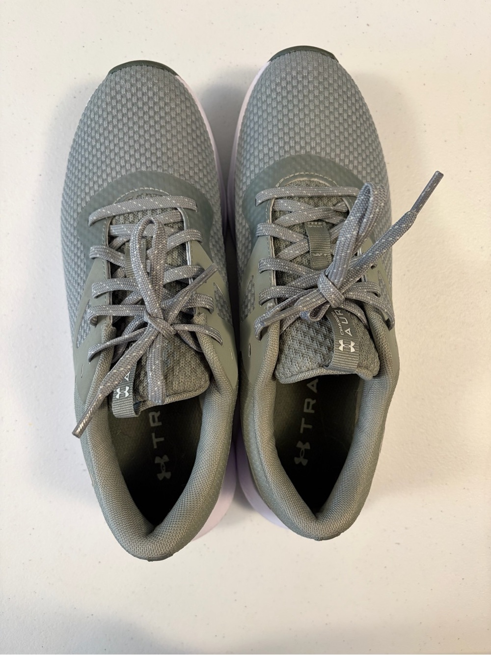 Under Armour Womens Olive Green Athletic Sneakers